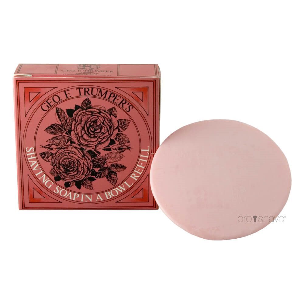 Se Geo F Trumper Barbersæbe, Refill, Rose, 80 gr. hos Proshave